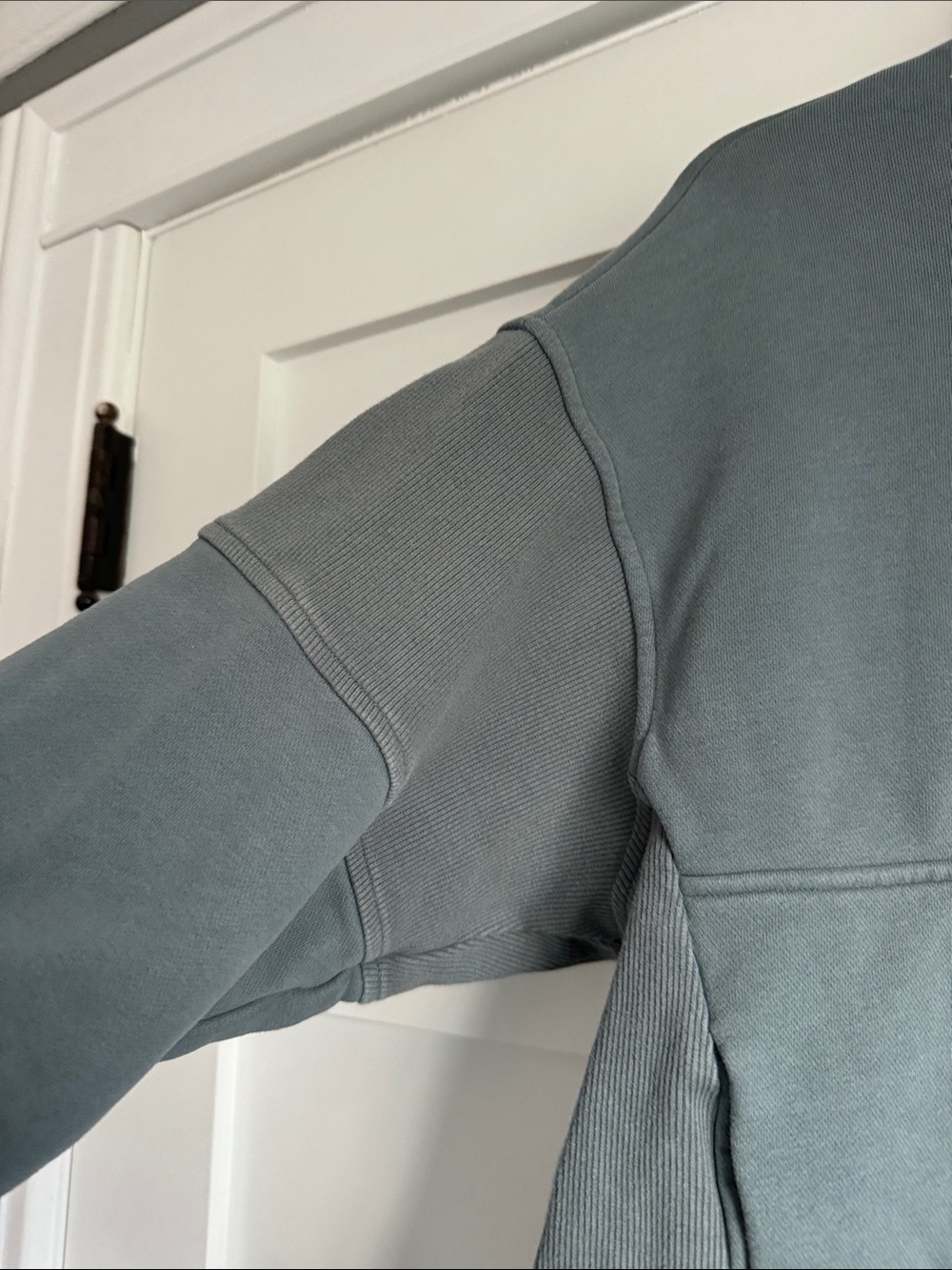 Vuori Sedona Rib Half Zip in Smoke Blue - Picture 5 of 7